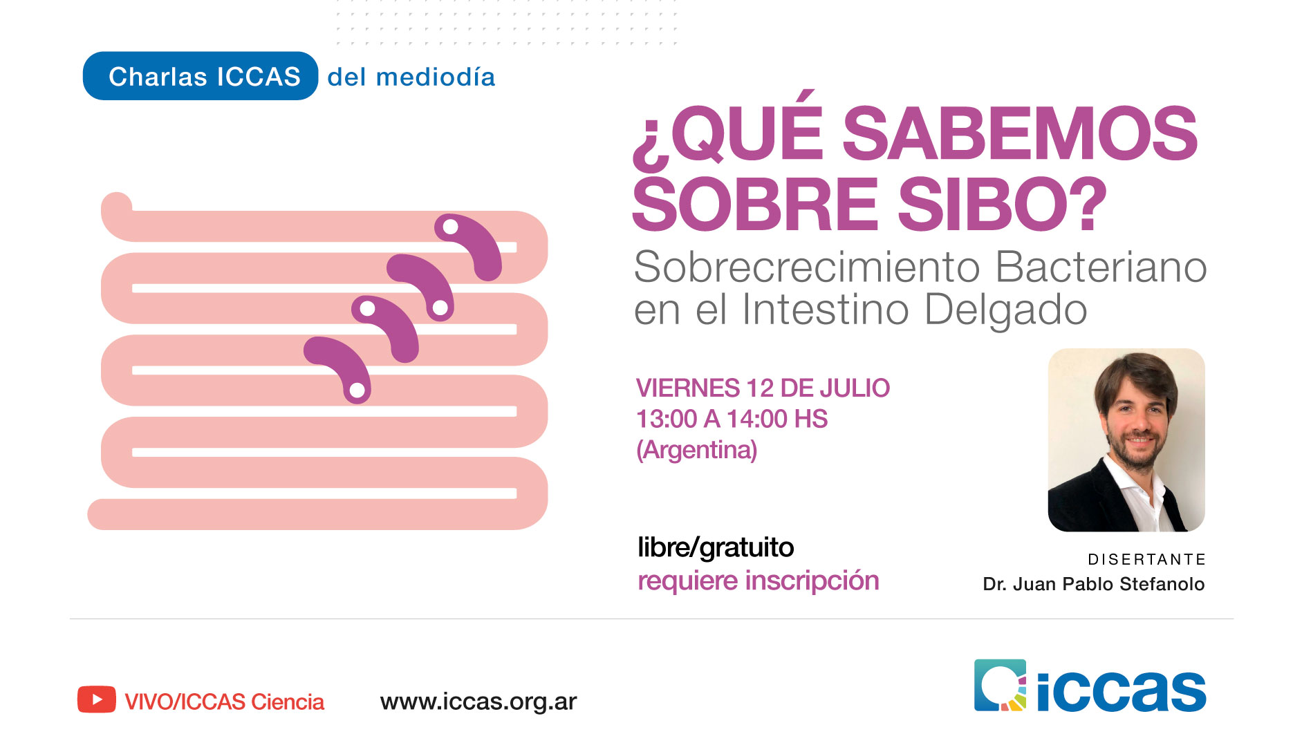 Charla del Mediodía: ¿Qué sabemos sobre SIBO?