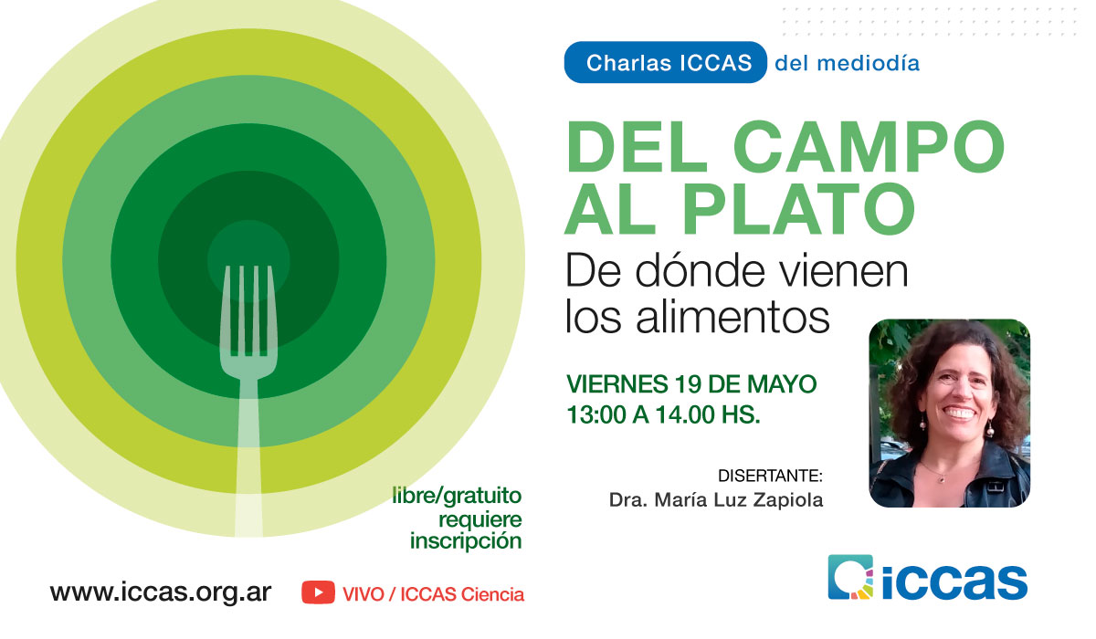 Charlas ICCAS del Mediodía:  Del campo al plato, de dónde vienen los alimentos