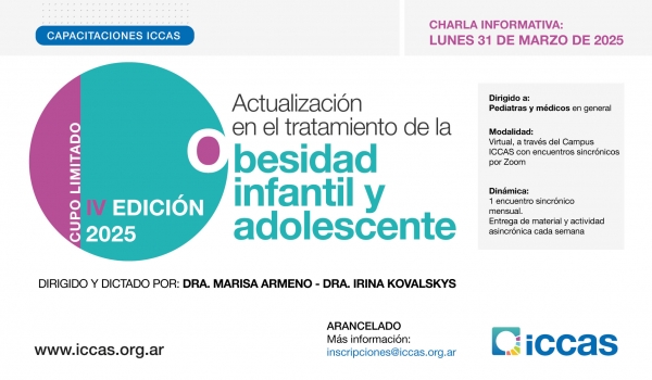 ¡Para agendar! IV Actualización en el Tratamiento de la Obesidad Infantil y Adolescente